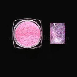 Nail art luminous powder, accesorios de decoración de uñas brillantes, rosa, 0.1~0.5x0.1~0.5mm, aproximamente 0.7 g / caja