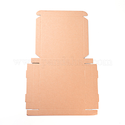 Scatola di piegare la carta kraft, quadrato, scatola di cartone, caselle postali, Burlywood, 52x36.5x0.2cm, prodotto finito: 23x23x4 cm