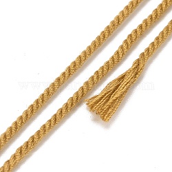 Baumwollkordel, geflochtenes Seil, mit Papierrolle, zum Aufhängen an der Wand, Kunsthandwerk, Geschenkpapier, dunkelgolden, 1.5 mm, ca. 21.87 Yard (20m)/Rolle
