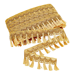 Nastro di pizzo ondulato in filigrana, con la nappa, per accessori di abbigliamento, oro, 2-1/8 pollice (55 mm), circa 21.87 iarde (20 m)/carta