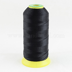 Poliestere filo da cucire, nero, 0.6mm, circa 420m/rotolo