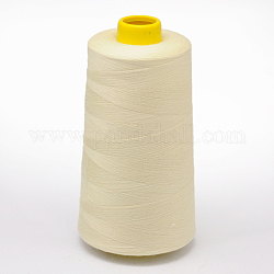 100% poliestere filato filo fibra cucire, beige, 0.1mm, circa 5000iarde/rotolo