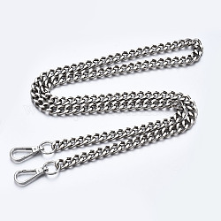 Cinturini per borse, Catene di collegamento del freno, con ganci girevoli in lega, per accessori per la sostituzione della borsa, platino, 1160x10mm