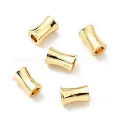 Perline in ottone,  cadmio& piombo libero, colonna, vero placcato oro 18k, 6x4mm, Foro: 2 mm