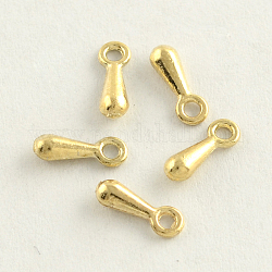 Ciondoli a goccia in lega di zinco,  cadmio& piombo libero, drop extender catena, oro, 7x2mm, Foro: 1 mm, circa 7400pcs/1000g