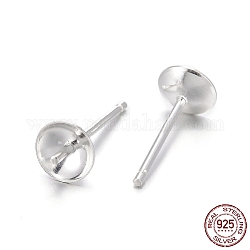 925 стерлинговое серебро, серебряные, лоток : 5 мм, 13 мм, штифты : 0.7 мм