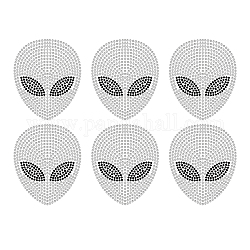 SUPERDANT Alien Iron on Rhinestone Heat Transfer Animal Crystal Space Decor Clear Bling Patch Clothing Repair Hot Fix Applique for T-Shirts Vest Shoes Hat Jacket Clothing DIY Accessories