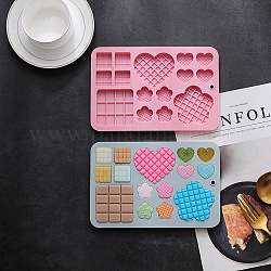 Силиконовые формочки для шоколадного печенья, разнообразные, форма для выпечки, розовые, 200x133x11 мм