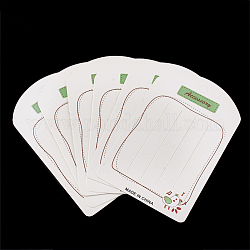 Дисплей картона карточки зажим волос, прямоугольные, бежевые, 11.5x7.4 см