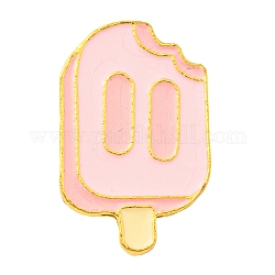 Эмалированная булавка на тему еды, брошь из золотого сплава для рюкзака, мороженое, 28x17.5x1.5 мм