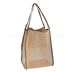 Bolsa de playa de malla de poliéster, con asa bolsa de malla de playa bolsa de compras de malla reutilizable, para juguetes de viaje o lavandería, Perú, 62.4~63 cm