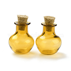 Adorno redondo de botellas de corcho de vidrio, vaso vacío deseando botellas, viales de diy para decoraciones colgantes, Perú, 1.8x2.1 cm