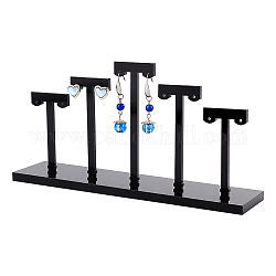 PH PandaHall 5pcs T Bar Earring Display Stand, Acrylic Retail Hanging Earring Holder Black T Shape Style Organizer Jewelry Holders for Earrings Jewelry Display, Jewelry Photography Props