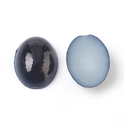 Cabochon in abs con imitazione plastica, ovale, nero, 8x6x2mm, circa 5000pcs/scatola