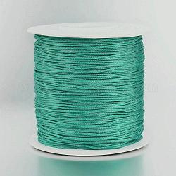 Нейлоновая нить, ювелирные изделия шнур нейлона для пользовательских ювелирных изделий делает тканые, Плут синий, 0.8 мм, около 131.23 ярда (120 м) / рулон
