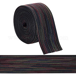 Bandes élastiques en polyester benecreat 3 mètre, cordon élastique plat large et épais, pour les accessoires de bricolage, colorées, 40mm, environ 3.00 yards (2.74 m)/sac