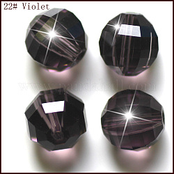 Imitation Austrian Crystal Beads, Grade AAA, Faceted, Round, DarkSlate Blue, 6mm, Hole: 0.7~0.9mm