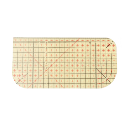 Regla de medición de planchado en caliente, reglas de hierro de planchar de resistencia a altas temperaturas, herramienta de medición de costura hecha a mano, amarillo, 20x10x0.05 cm
