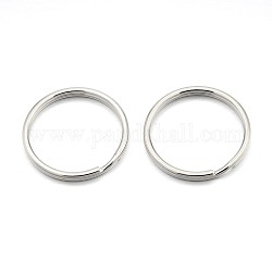Original Color 304 Stainless Steel Split Key Ring Clasps for Keychain Making, Stainless Steel Color, 30x1.8mm