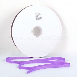 Polyester Grosgrain Ribbon, Dark Orchid, 3/8inch(9.5mm), about 100yards/roll(91.44m/roll)