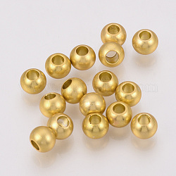 Perlas de aluminio ecológicas, cuentas de corte láser, rerondana plana, oro, 7x5.5mm, agujero: 3 mm