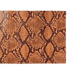 Tissu en cuir pu motif peau de serpent, pour l'artisanat de bricolage, Pérou, 136x21.4x0.1 cm