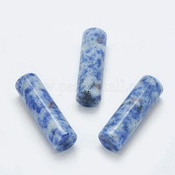Perle di diaspro blu naturale, perline non forate / Senza Buco, colonna, 35x11mm