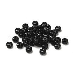 Perles de colonne acryliques opaques, noir, 7x4mm, Trou: 1.8mm