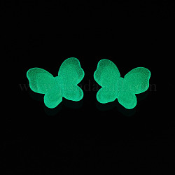 Luminous Acrylic Beads, Glow in the Dark, Butterfly, Royal Blue, 17.5x21x6mm, Hole: 1.8mm, about 415pcs/500g