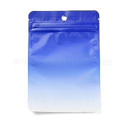 Bolsas de plástico con cierre de cremallera de color degradado, bolsas de embalaje resellables, Rectángulo, azul real, 15x10.5x0.02 cm, espesor unilateral: 3.1 mil (0.08 mm)