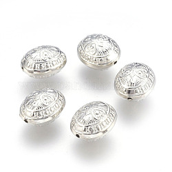 CCB Plastic Beads, Oval, Platinum, 21.5x18.5x14mm, Hole: 2mm