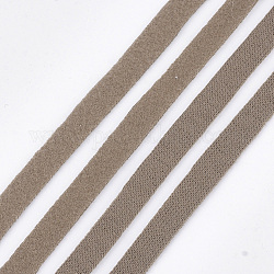 Plush Fabric Ribbon, Polyester Ribbon, Tan, 10mm, about 100yards/roll(91.44m/roll)