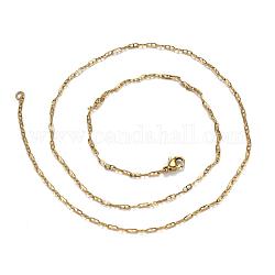 304 Edelstahl mariner Gliederkette Halsketten, golden, 19.68 Zoll (50 cm), 1.8 mm