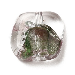 Abalorios de vidrio transparentes, piedras preciosas de imitación, pepita irregular, colorido, 10.5x11.5x8mm, agujero: 1.5 mm