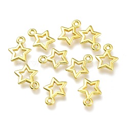 Charms in lega, placcato di lunga durata, per fare gioielli, stella, oro, 13x10x1.5mm, Foro: 2 mm