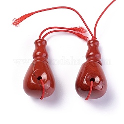 Jaspe rouge naturel 3 trou perles gourou, perles t-percées, pour la fabrication de bijoux bouddhiste, Grade a, 35.5~36.5x17~17.5x18.5~19mm, Trou: 2~2.5mm