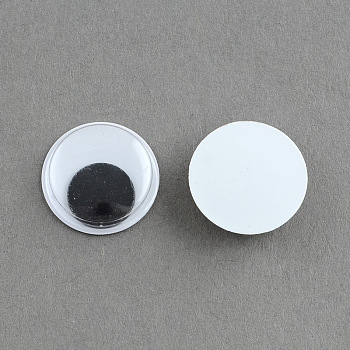 Cabochons à yeux écarquillés wiggle noir et blanc pour DIY de scrapbooking artisanat jouet d'accessoires KY-S002-6mm