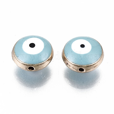 Бисера эмали сплава&nbsp;LS-ENAM-WH0047-14I-10mm-1