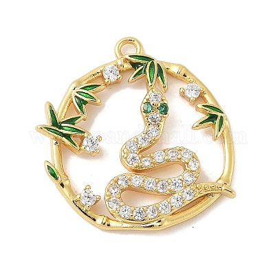 Латунные микро проложить кубического циркония подвески KK-M326-03G-1