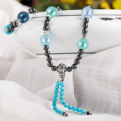 100 шт. перламутровые стеклянные бусины Ocean Mix HY-HY0001-04A-1