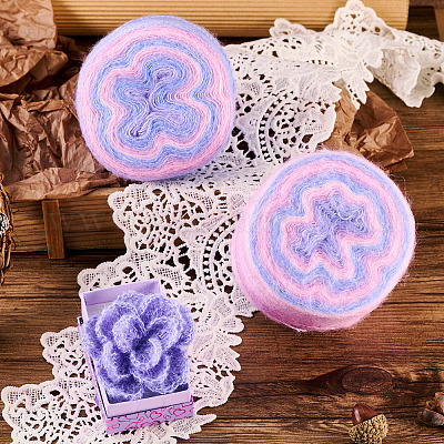 Сегментированная окрашенная пряжа для вязания DIY-TAC0033-03E-1