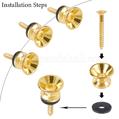 Гвозди для крепления гитарного ремня из сплава для акустических и народных инструментов FIND-WH20009-67G-1