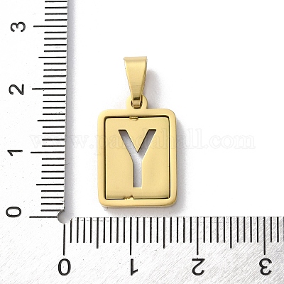 Подвески-алфавиты из нержавеющей стали 304 STAS-S152-01G-Y-1