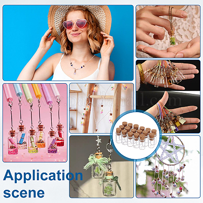 20шт стеклянная банка стеклянные бутылки AJEW-PH0011-14-1