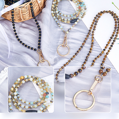 Ремешки для визиток из натуральных драгоценных камней HJEW-FH00039-1