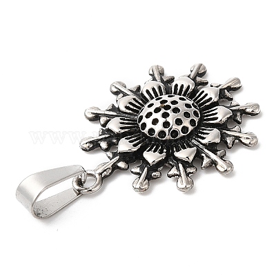 Подвеска из нержавеющей стали 304 со стразами STAS-Q244-11AS-1