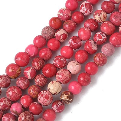 Нити бусин из окрашенного натурального регалита/императорской яшмы/морского осадка яшмы G-B124-C05-1