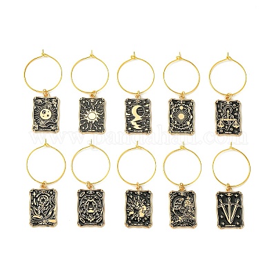 Wholesale Brass Wine Glass Charm Rings 