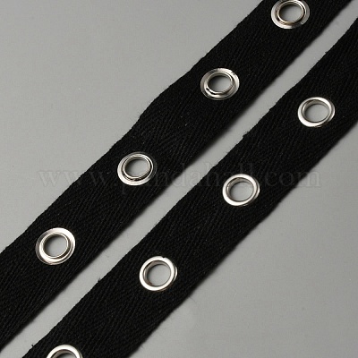 Хлопковая лента «елочка» DIY-WH0308-400B-02-1