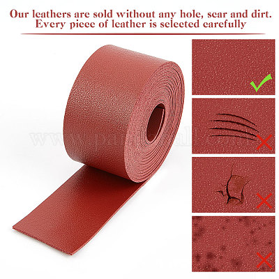 2 м плоский двусторонний ремешок из искусственной кожи с рисунком личи LC-WH0010-01B-03-1